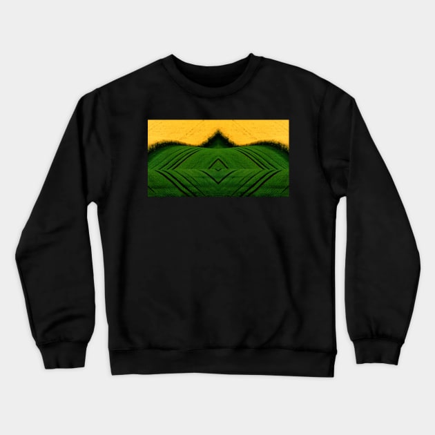 PATTERNS IN GREEN AND YELLOW Crewneck Sweatshirt by mister-john